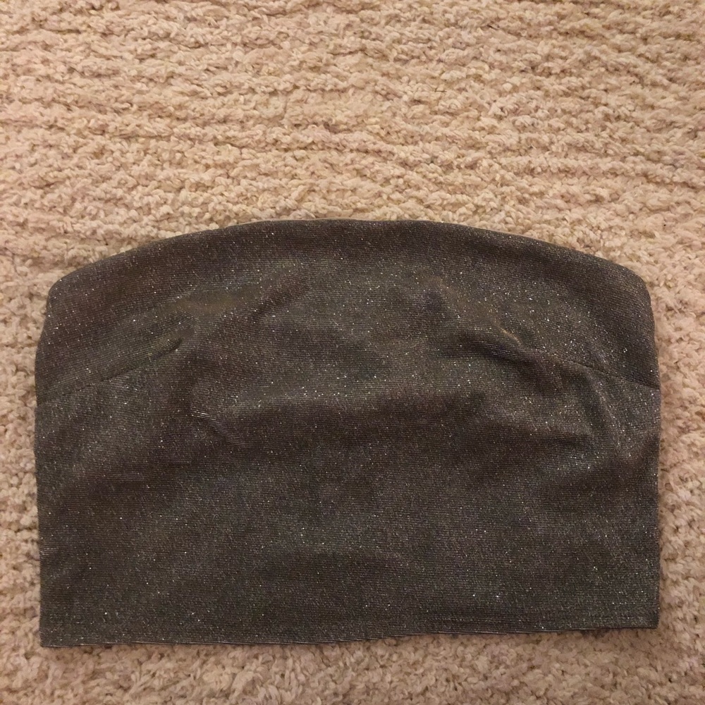 Wild Fable Cropped Metallic Tube Top